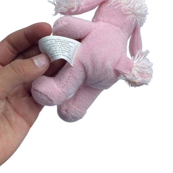 Build a Bear Workshop Mini Pink Poodles Dogs Plush Stuffed Animal 3.5” Lot of 2 - Picture 3 of 4